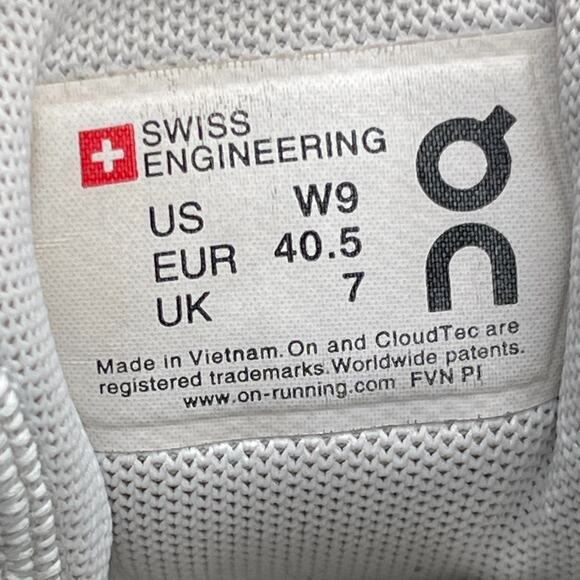 On Cloud Cloudswift Shoes Womens Size 9 White Running Comfort Walking Sneakers - Picture 8 of 8